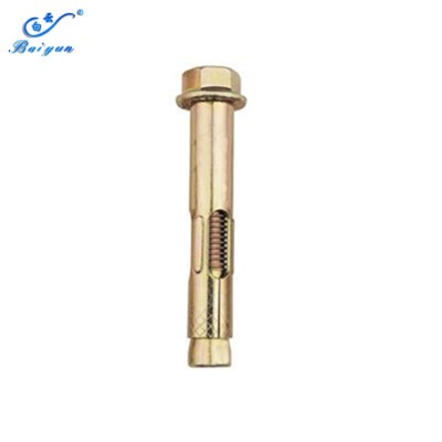 Zinc plated  carbon steel sleeve anchor  with Hex Head Flange head expansion anchor