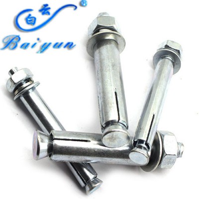 White Zinc Plated Expansion Sleeve anchor  bolt  with Spring washer